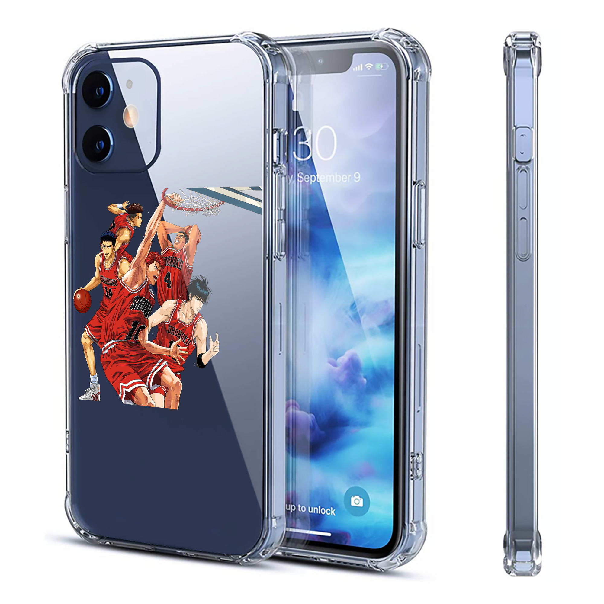 （画像用） SLAM DUNK／スラムダンク 【iPhone 12シリーズ対応】透明スマホケース（クリアソフトケース）